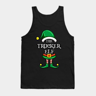 The Trucker Elf Matching Family Christmas Pajama Tank Top